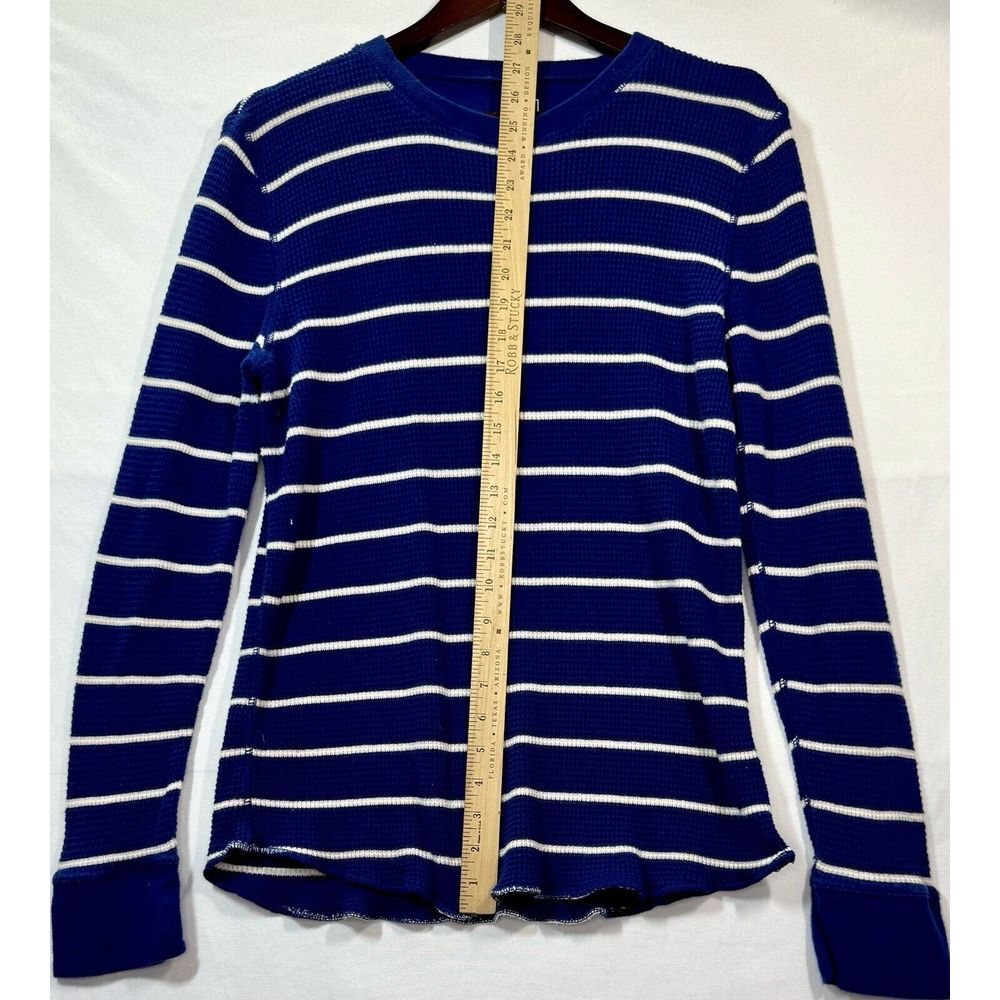 Gap Blue Striped‎ Cotton Pullover Sweater Women's Sz L - Picture 3 of 5